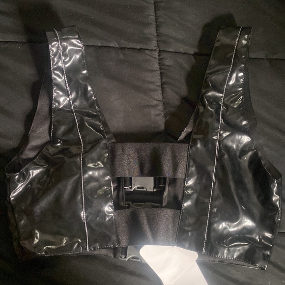 Kiki Riki pleather top - Picture 2 of 2